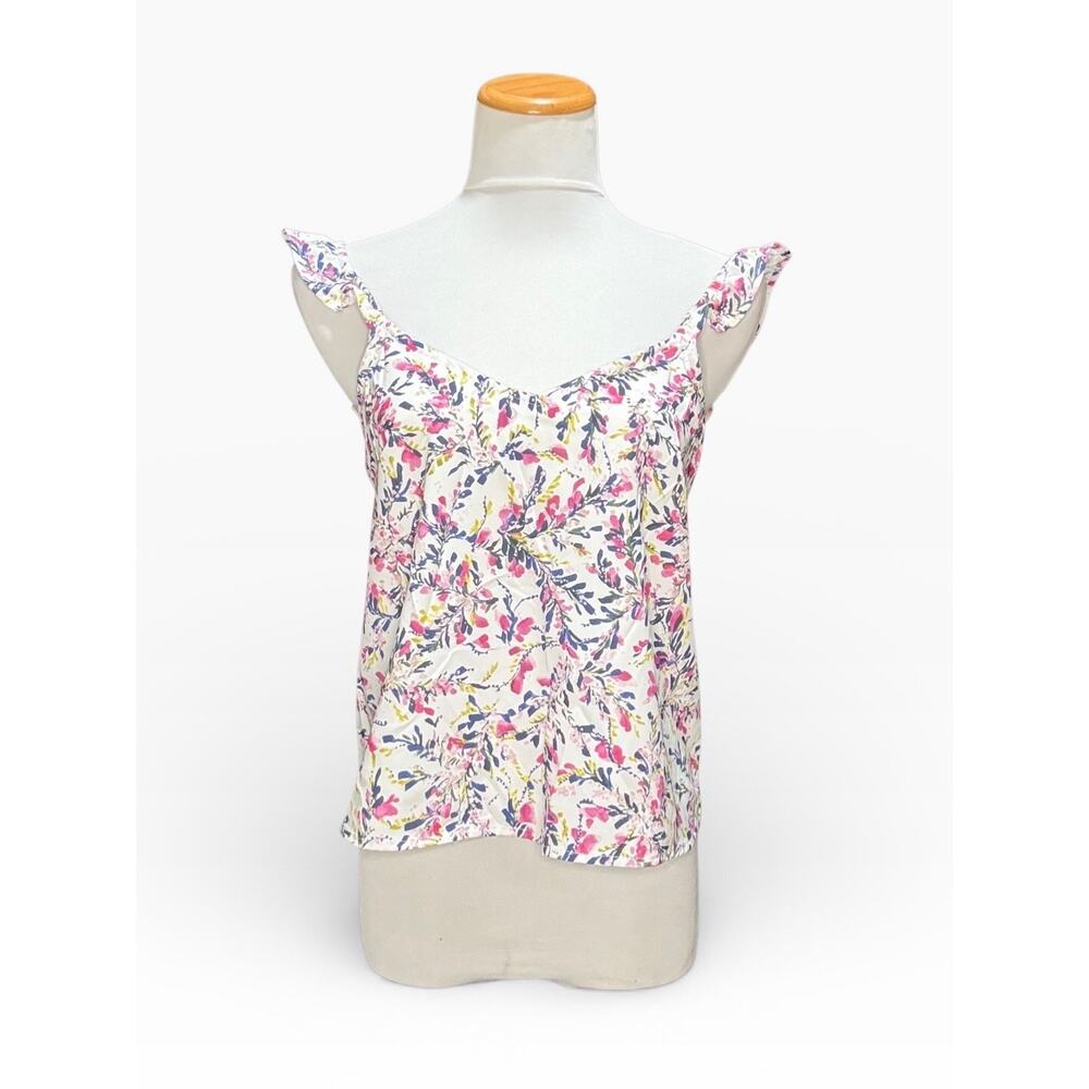 French Connection sleeveless ruffle blouse - White Floral size XS